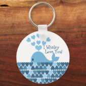 Porte-clés Je T'Aime Whaley ! Bleu (Recto)