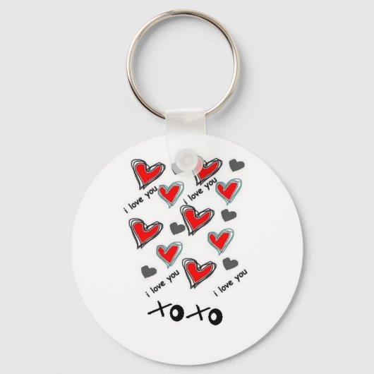 PORTE-CLÉS JE T'AIME XOXO (Recto)