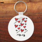 PORTE-CLÉS JE T'AIME XOXO (Recto)
