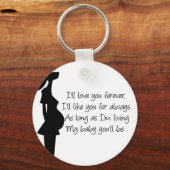 Porte-clés Je t'aimerai pour toujours (Recto)
