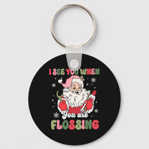 Porte-clés Je Te Vois En Flossant Noël Dentiste Noël Noël Flo