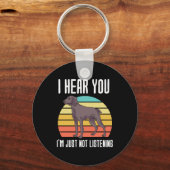 Porte-clés Je T'Entends Juste Ne Pas Écouter Weimaraner (Recto)