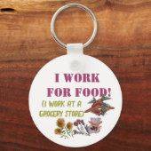 Porte-clés JE TRAVAILLE POUR L'ALIMENTATION (Je travaille dan (Recto)