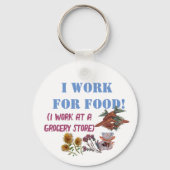 Porte-clés JE TRAVAILLE POUR L'ALIMENTATION (Je travaille dan (Verso)