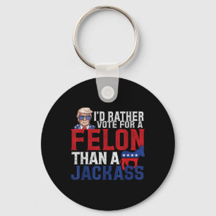 Porte-clés Je Veux Plutôt Un Felon Que Jack Trump Ameri