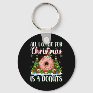 Porte-clés Je Veux Pour Noël Est Un Donuts Les Lumières Des A