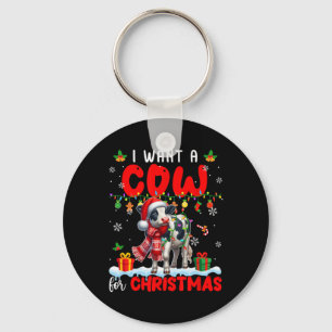 Porte-clés Je Veux Une Vache Pour Noël Père Noël Vache Farmer