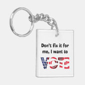 Porte-clés Je veux voter (Devant gauche)