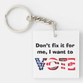 Porte-clés Je veux voter (Devant)