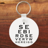 Porte-clés Je Vois Oiseaux Eyechart (Recto)