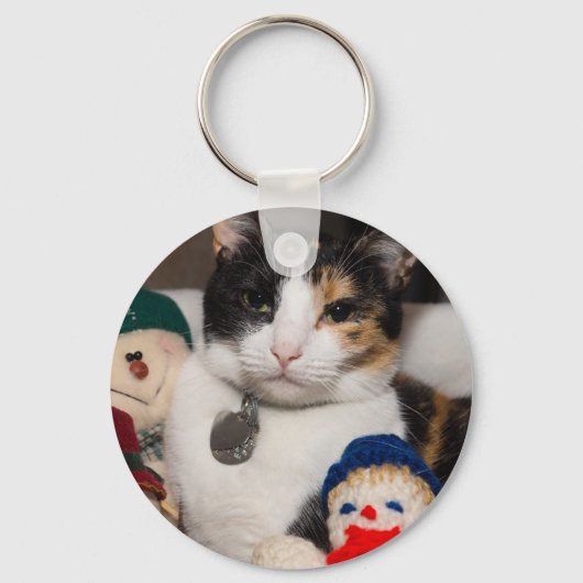 Porte-clés Je vois un chat calico (Recto)