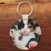 Porte-clés Je vois un chat calico (Recto)