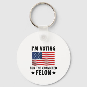 Porte-clés Je vote pour le cadeau de Felon condamné