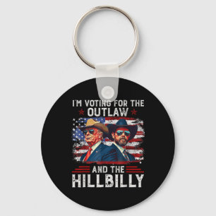 Porte-clés Je vote pour le hors-la-loi et le hillbilly Trump