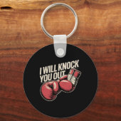 Porte-clés Je Vous Frapperai Pour Une Boxe Drôle (Recto)