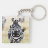 Porte-clés Je vous recherche photo Zebra avec un texte (Dos)