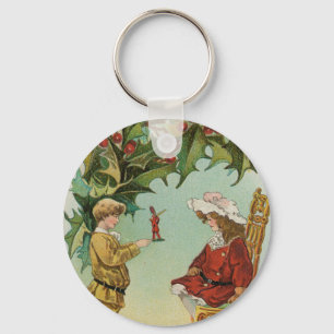 Porte-clés Je vous souhaite un Joyeux Noël - carte postale vi