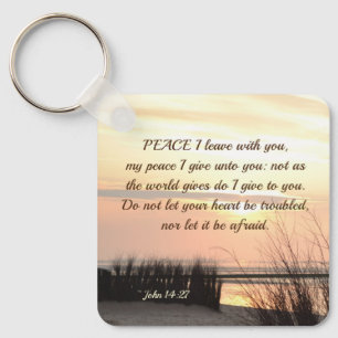 Porte-clés Jean 14:27 Ma paix je vous donne, Bible Verse