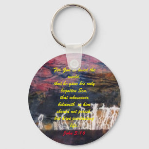Porte-clés Jean 3:16 Bible Écriture salut vérité Porte - clé