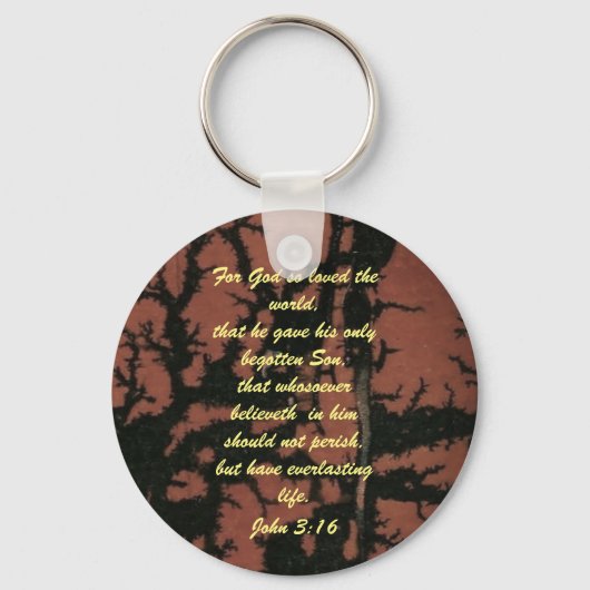 Porte-clés Jean 3:16 Bible Écriture salut vérité Porte - clé (Recto)