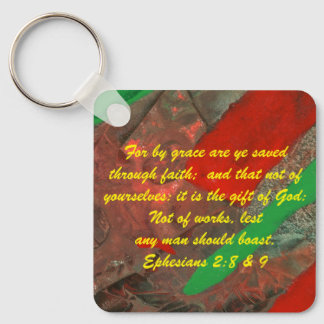 Porte-clés Jean 3:16 & Éphésiens 2:8 & 9 Porte - clé de la vé