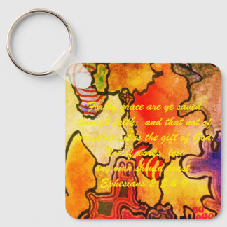 Porte-clés Jean 3:16 & Éphésiens 2:8 & 9 Porte - clé de la vé