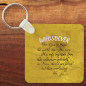 Porte-clés Jean 3.16 Verset biblique avec qui que ce soit (Recto)