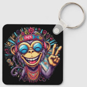 Porte-clés "Jeff the Chill Monkey" Keychain Aluminum Keychain (Dos)