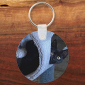 Porte-clés Jellybean - Secourt noire Kitty (Recto)