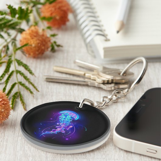 Porte-clés Jellyfish éclatante couleur (Devant Droit)
