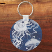 Porte-clés Jellyfish on Navy Background (Recto)