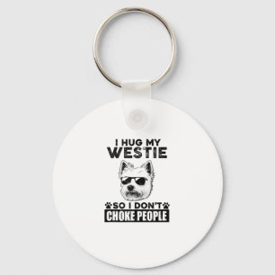Porte-clés J'Embrasse Mon Westie Donc Je Ne Choque Pas Les Ge