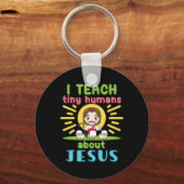 Porte-clés J'Enseigne À De Petits Humains Jésus-Christ (Recto)