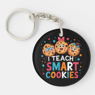 Porte-clés J'enseigne aux cookies intelligents professeur de