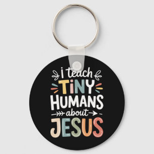 Porte-clés J'enseigne aux petits humains sur Jésus _1 