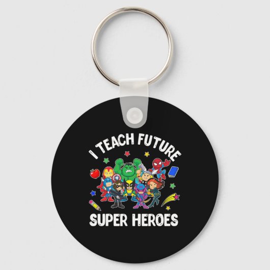 Porte-clés J'Enseigne Futur Super Héros Tee Cadeau Enseigneme (Recto)