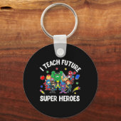 Porte-clés J'Enseigne Futur Super Héros Tee Cadeau Enseigneme (Verso)