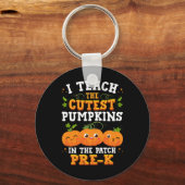 Porte-clés J'enseigne les Citrouilles d'Halloween les plus co (Recto)