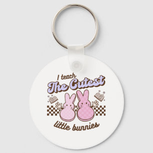 Porte-clés J'Enseigne Les Petits lapins Cutest Enseignant Pâq