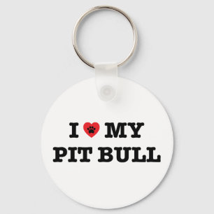 Porte-clés J'entends mon Porte - clé de bouton "Pit Bull"