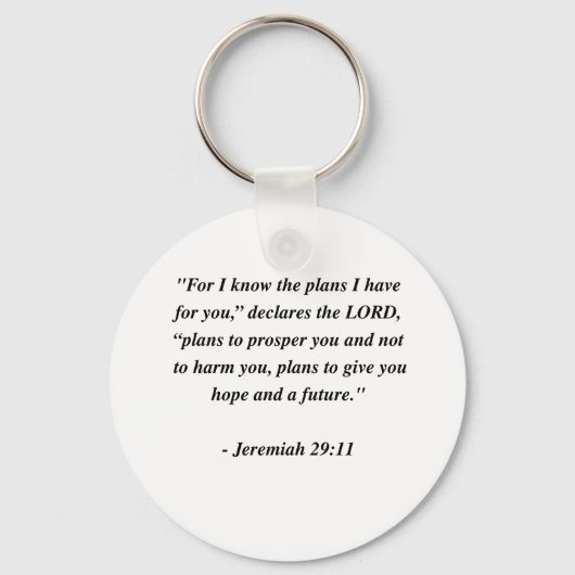 PORTE-CLÉS JEREMIAH 29:11 (Recto)