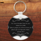 Porte-clés Jeremiah 29:11 Cadeau chrétien personnalisé (Recto)