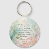 Porte-clés Jérémie 29:11 Image du couplet de la Bible (Verso)