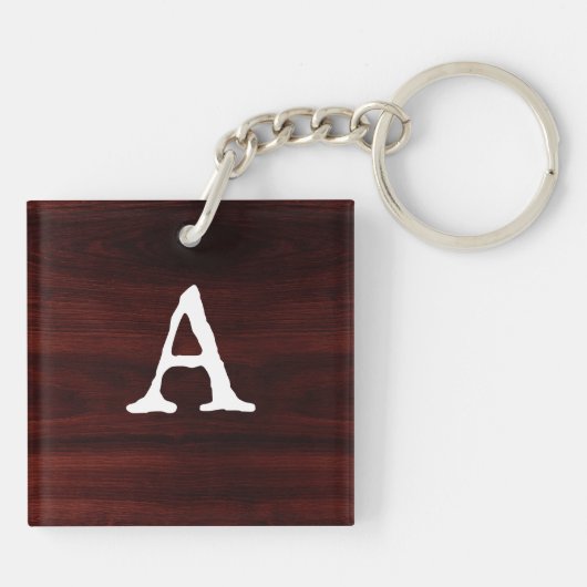 Porte-clés Jérémie rustique en bois 29:11 Monogramme chrétien (Dos)