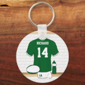 Porte-clés Jersey de rugby personnalisé dans vestiaire (Recto)