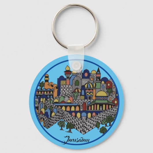 Porte-clés Jérusalem colorée (Recto)