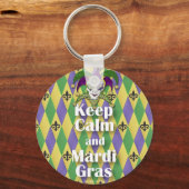 Porte-clés Jester Mask Keep Calm and Mardi Gras (Recto)