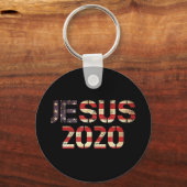 Porte-clés Jésus 2020 Christian Election Année Président Dieu (Recto)