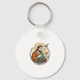 Porte-clés Jésus a laissé tomber du savon glissant dans la ba