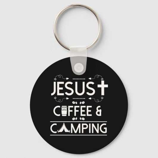 Porte-clés Jesus Café Et Camping (Recto)